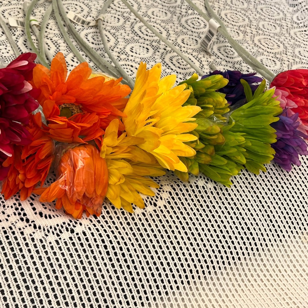 Faux Artificial Flower Large Lot | Gerber Daisies | *SEE NOTE | Colorful - Picture 8 of 12
